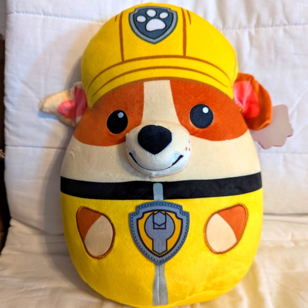 Paw Patrol Rubble Plush Stuffed Animal BNWT